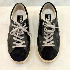 Golden Goose Super Star, Black, Sz 38